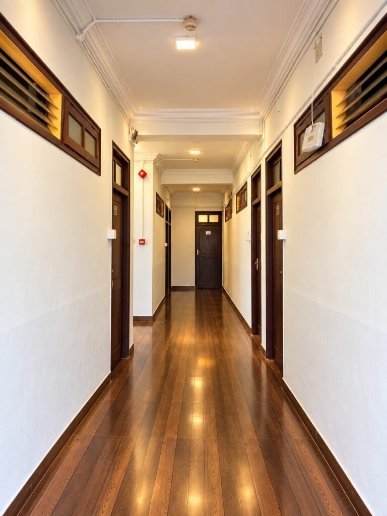 Room corridor at Omnia By The Sea resort