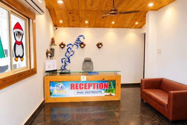 Reception desk at Omnia By The Sea beach resort