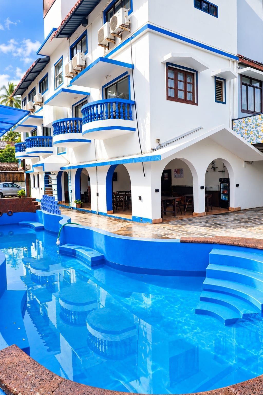Omnia By The Sea beach resort building in Candolim, Goa